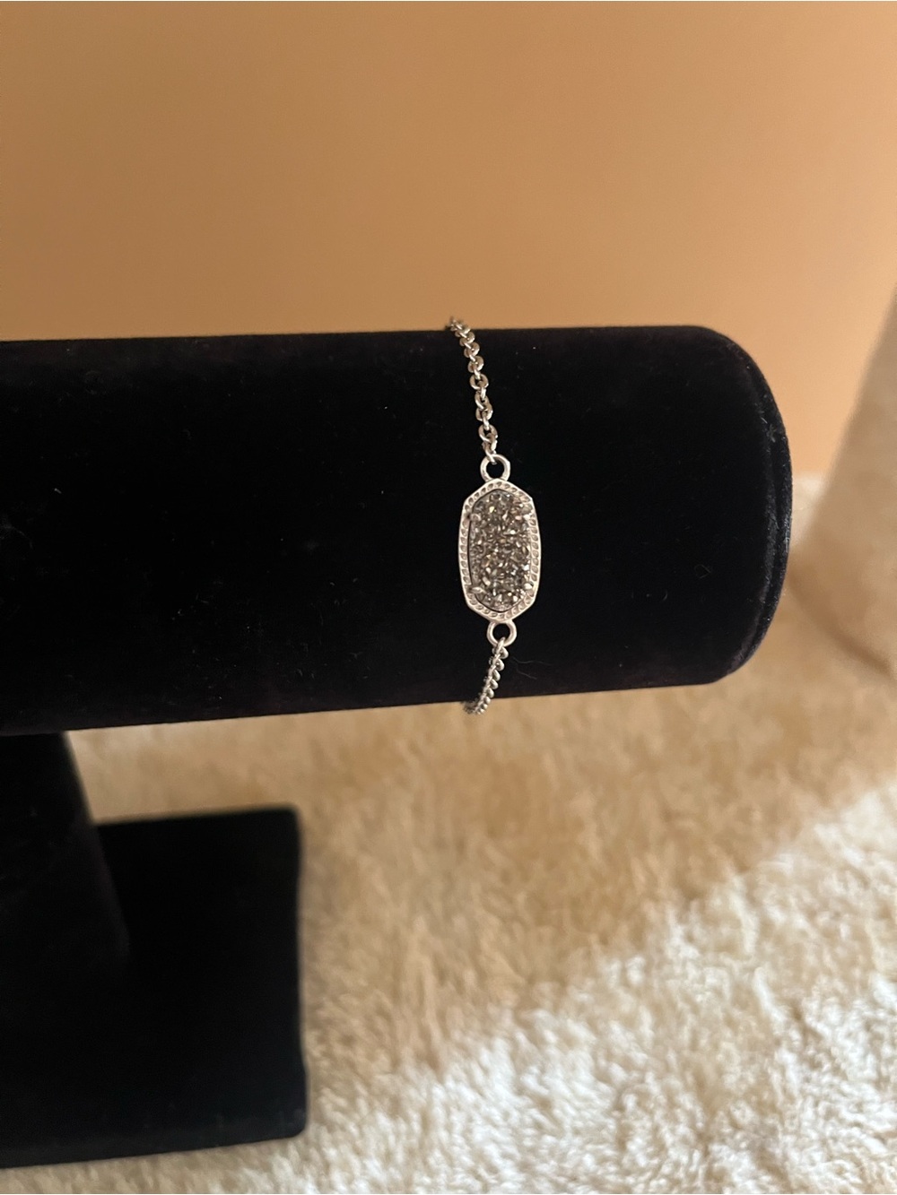 Kendra Scott Elaina Adjustable Bracelet in Platinum Drusy